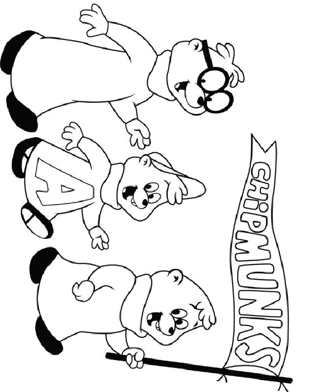 Dibujo para colorear: Alvin and the Chipmunks (Películas de animación) #128301 - Dibujos para Colorear e Imprimir Gratis