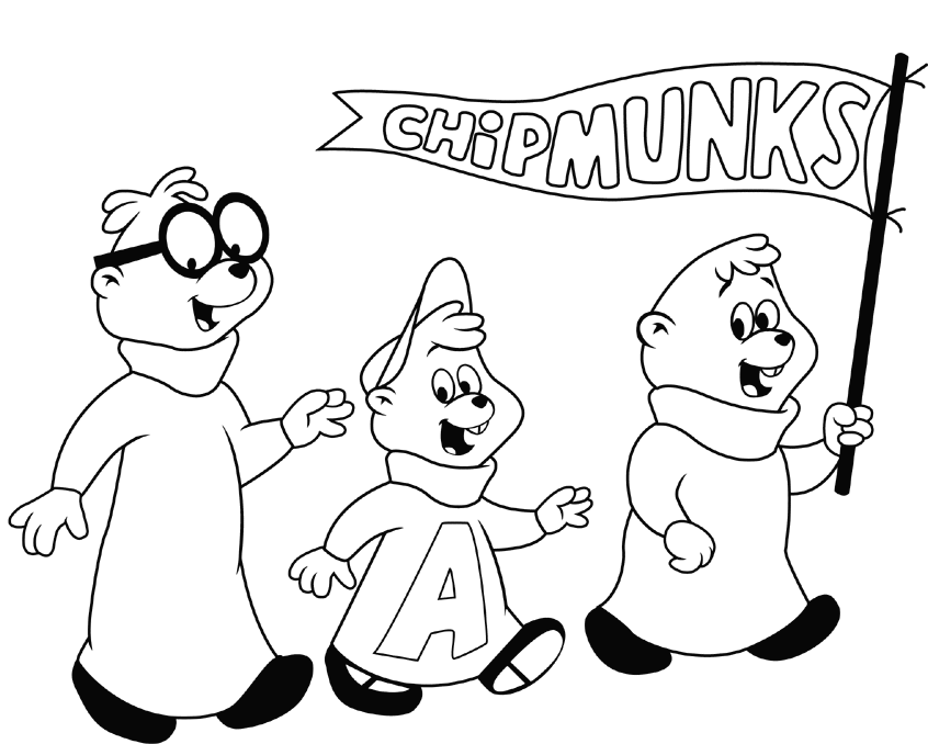 Dibujo para colorear: Alvin and the Chipmunks (Películas de animación) #128311 - Dibujos para Colorear e Imprimir Gratis