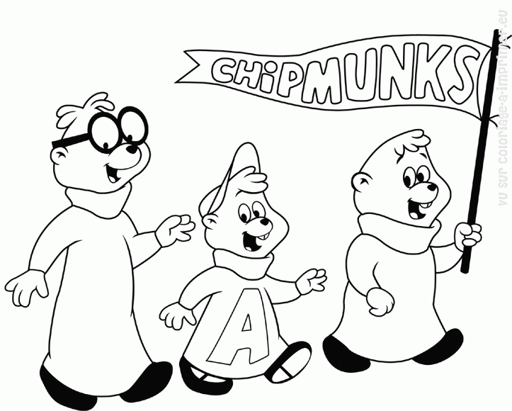 Dibujo para colorear: Alvin and the Chipmunks (Películas de animación) #128355 - Dibujos para Colorear e Imprimir Gratis