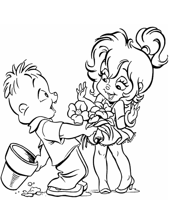 Dibujo para colorear: Alvin and the Chipmunks (Películas de animación) #128362 - Dibujos para Colorear e Imprimir Gratis