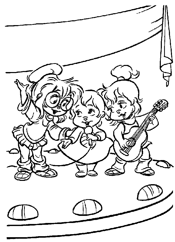 Dibujo para colorear: Alvin and the Chipmunks (Películas de animación) #128379 - Dibujos para Colorear e Imprimir Gratis