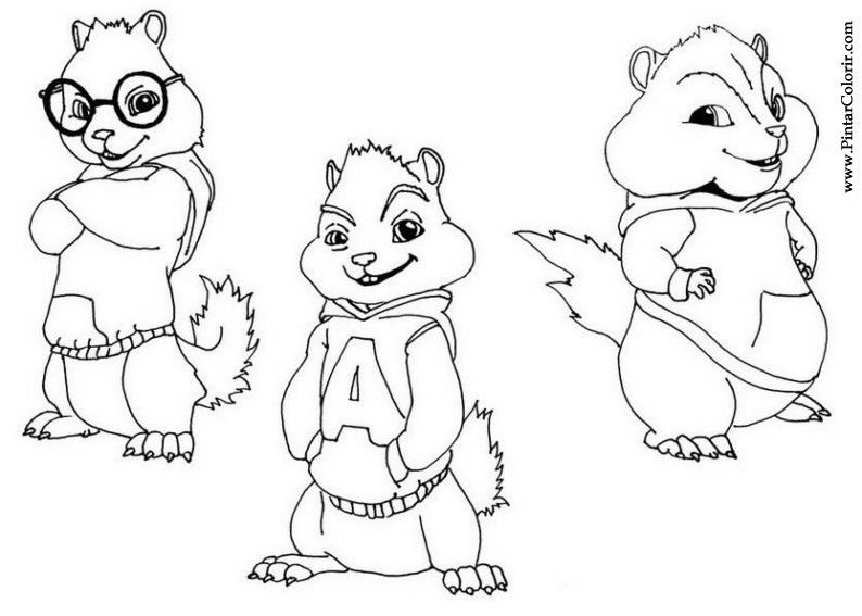 Dibujos de Alvin and the Chipmunks #128440 (Películas de animación) para  colorear – Páginas imprimibles gratis