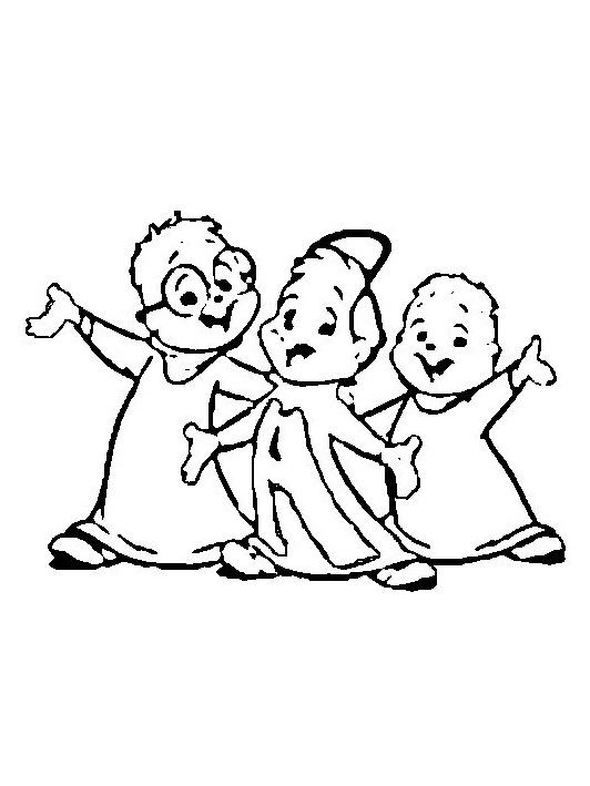 Dibujo para colorear: Alvin and the Chipmunks (Películas de animación) #128446 - Dibujos para Colorear e Imprimir Gratis