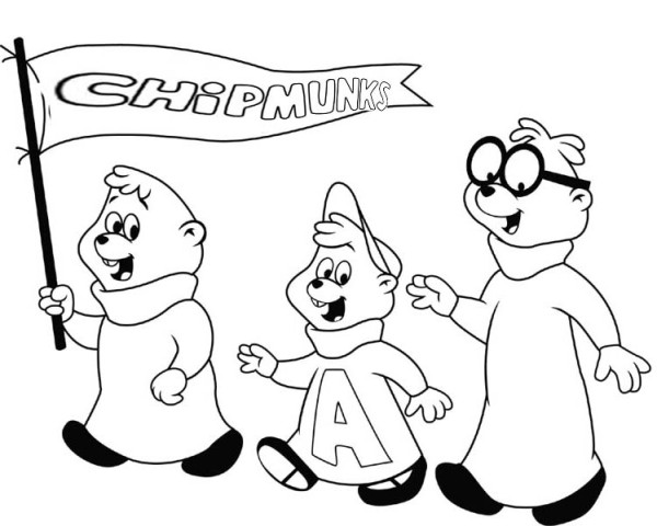 Dibujo para colorear: Alvin and the Chipmunks (Películas de animación) #128458 - Dibujos para Colorear e Imprimir Gratis