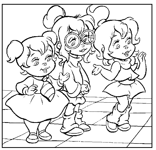 Dibujo para colorear: Alvin and the Chipmunks (Películas de animación) #128465 - Dibujos para Colorear e Imprimir Gratis