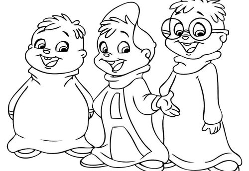 Dibujo para colorear: Alvin and the Chipmunks (Películas de animación) #128480 - Dibujos para Colorear e Imprimir Gratis