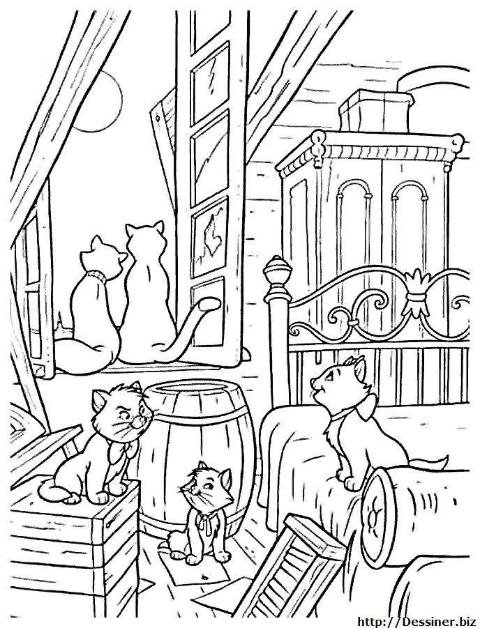 Dibujo para colorear: Aristocats (Películas de animación) #26971 - Dibujos para Colorear e Imprimir Gratis