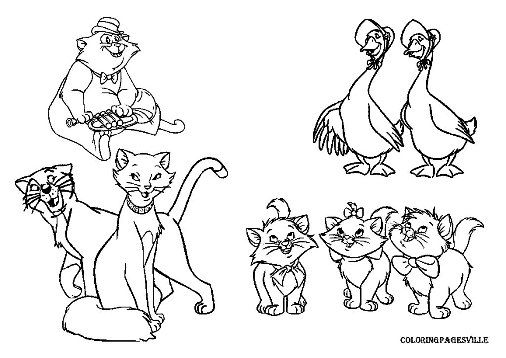 Dibujo para colorear: Aristocats (Películas de animación) #26991 - Dibujos para Colorear e Imprimir Gratis