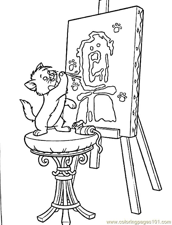 Dibujo para colorear: Aristocats (Películas de animación) #26995 - Dibujos para Colorear e Imprimir Gratis