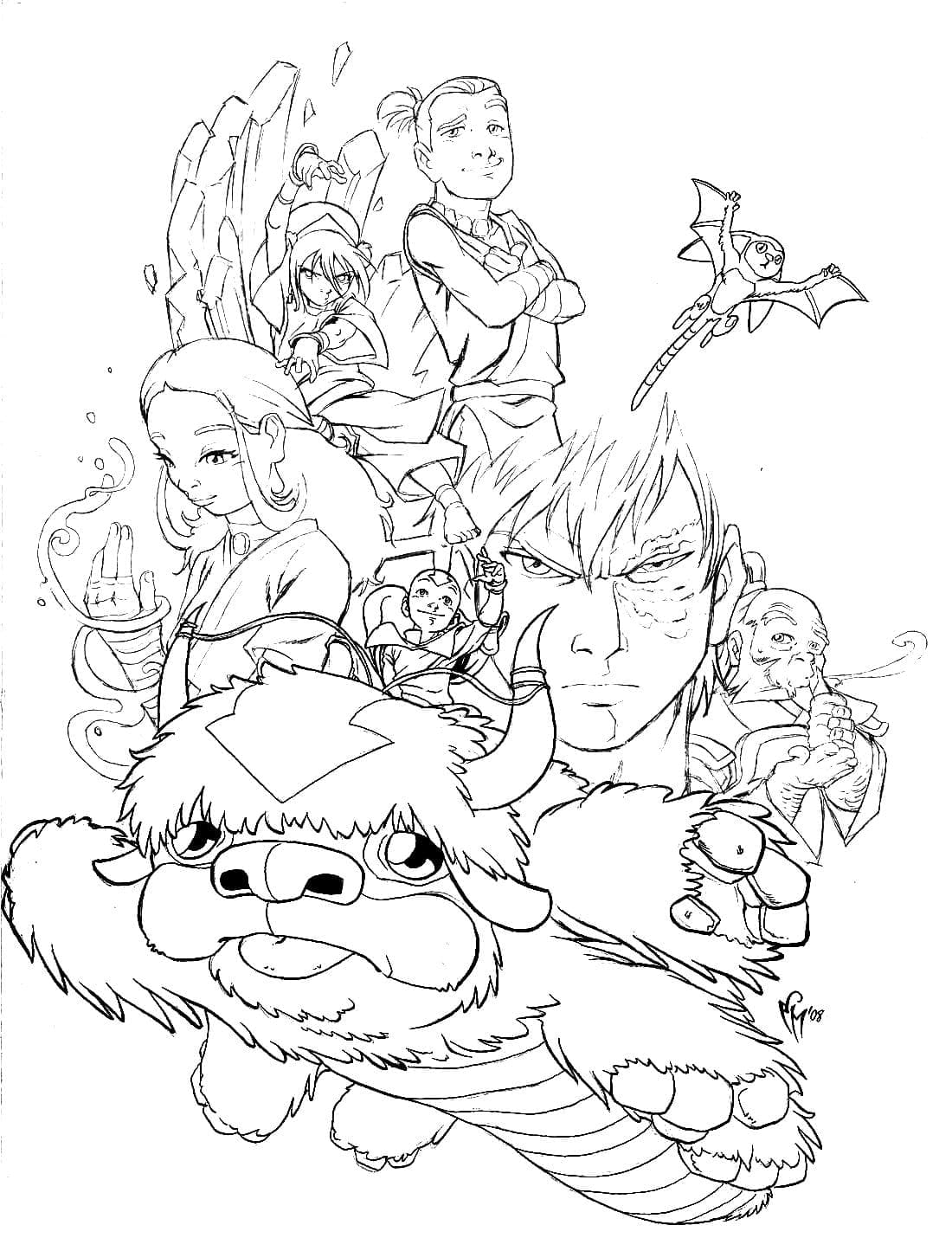 Dibujo gratuito Avatar: El Último Maestro Aire #208191 de la coleccion Películas de Animación para imprimir