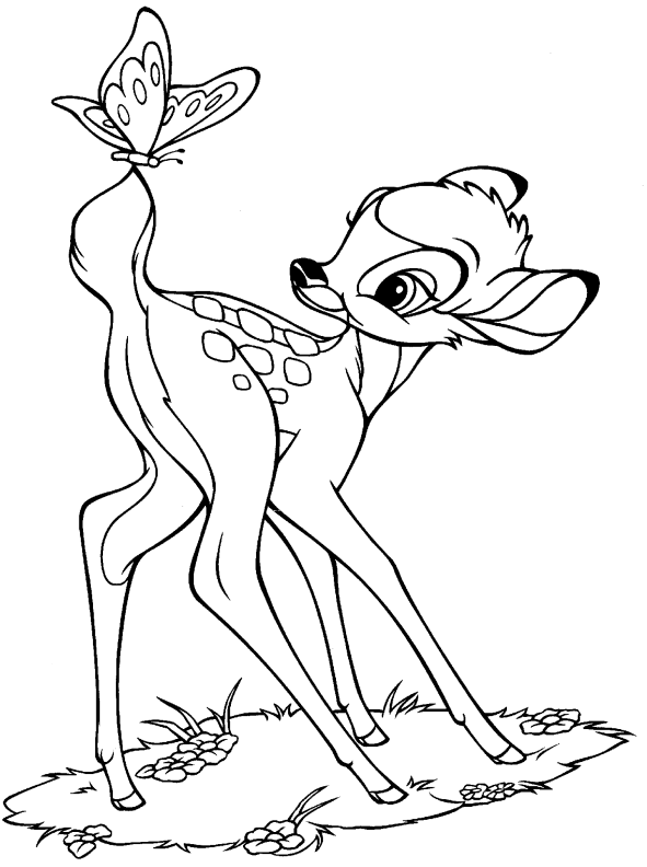 Dibujo para colorear: Bambi (Películas de animación) #128519 - Dibujos para Colorear e Imprimir Gratis