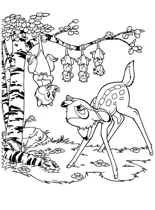 Dibujo para colorear: Bambi (Películas de animación) #128522 - Dibujos para Colorear e Imprimir Gratis