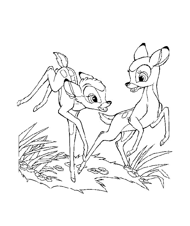 Dibujo para colorear: Bambi (Películas de animación) #128526 - Dibujos para Colorear e Imprimir Gratis