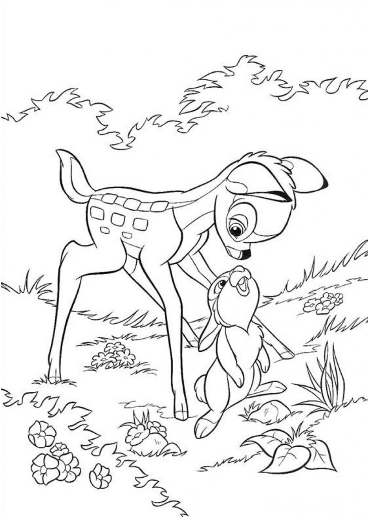 Dibujo para colorear: Bambi (Películas de animación) #128527 - Dibujos para Colorear e Imprimir Gratis