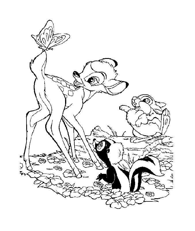 Dibujo para colorear: Bambi (Películas de animación) #128537 - Dibujos para Colorear e Imprimir Gratis