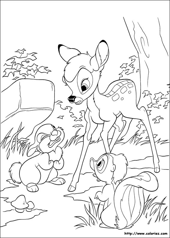 Dibujo para colorear: Bambi (Películas de animación) #128541 - Dibujos para Colorear e Imprimir Gratis