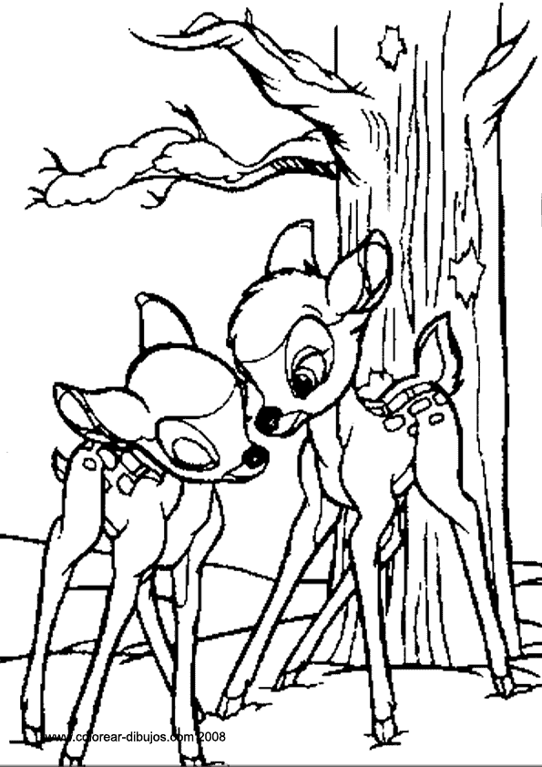 Dibujo para colorear: Bambi (Películas de animación) #128543 - Dibujos para Colorear e Imprimir Gratis