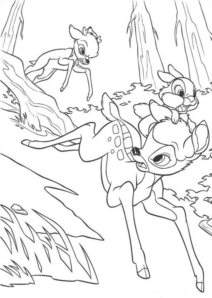 Dibujo para colorear: Bambi (Películas de animación) #128546 - Dibujos para Colorear e Imprimir Gratis