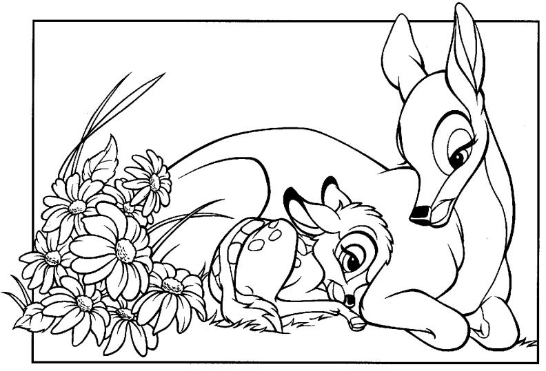 Dibujo para colorear: Bambi (Películas de animación) #128549 - Dibujos para Colorear e Imprimir Gratis