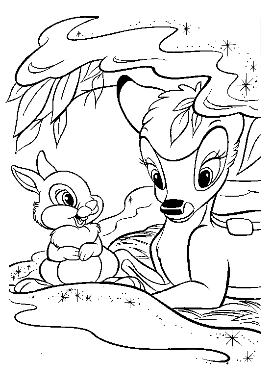 Dibujo para colorear: Bambi (Películas de animación) #128557 - Dibujos para Colorear e Imprimir Gratis