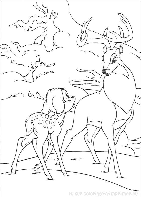 Dibujo para colorear: Bambi (Películas de animación) #128567 - Dibujos para Colorear e Imprimir Gratis