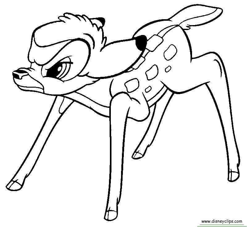 Dibujo para colorear: Bambi (Películas de animación) #128573 - Dibujos para Colorear e Imprimir Gratis