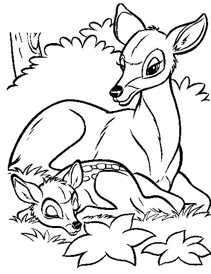 Dibujo para colorear: Bambi (Películas de animación) #128582 - Dibujos para Colorear e Imprimir Gratis