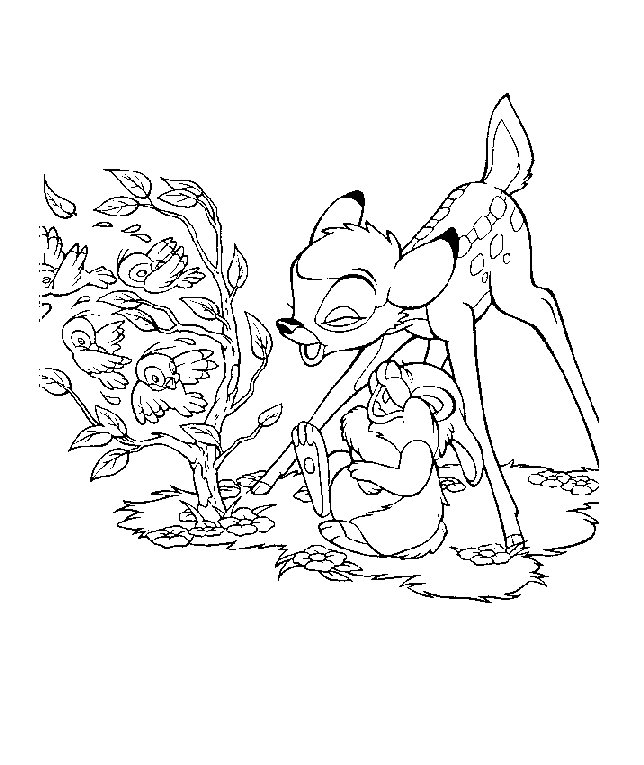 Dibujo para colorear: Bambi (Películas de animación) #128591 - Dibujos para Colorear e Imprimir Gratis