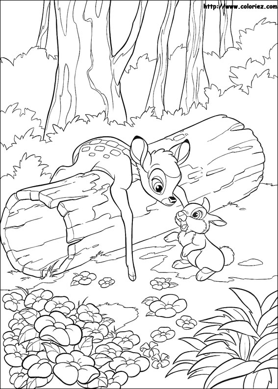 Dibujo para colorear: Bambi (Películas de animación) #128621 - Dibujos para Colorear e Imprimir Gratis