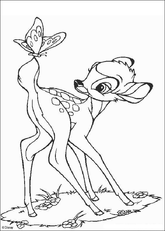 Dibujo para colorear: Bambi (Películas de animación) #128624 - Dibujos para Colorear e Imprimir Gratis