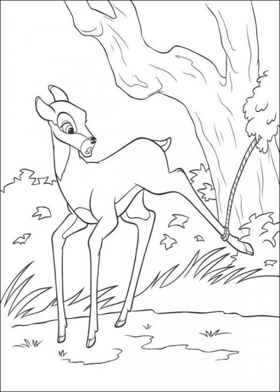 Dibujo para colorear: Bambi (Películas de animación) #128636 - Dibujos para Colorear e Imprimir Gratis