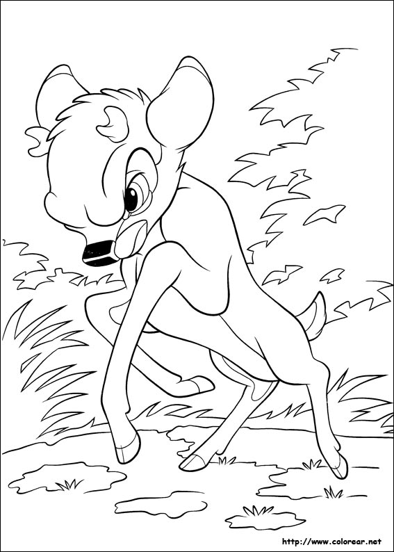 Dibujo para colorear: Bambi (Películas de animación) #128641 - Dibujos para Colorear e Imprimir Gratis