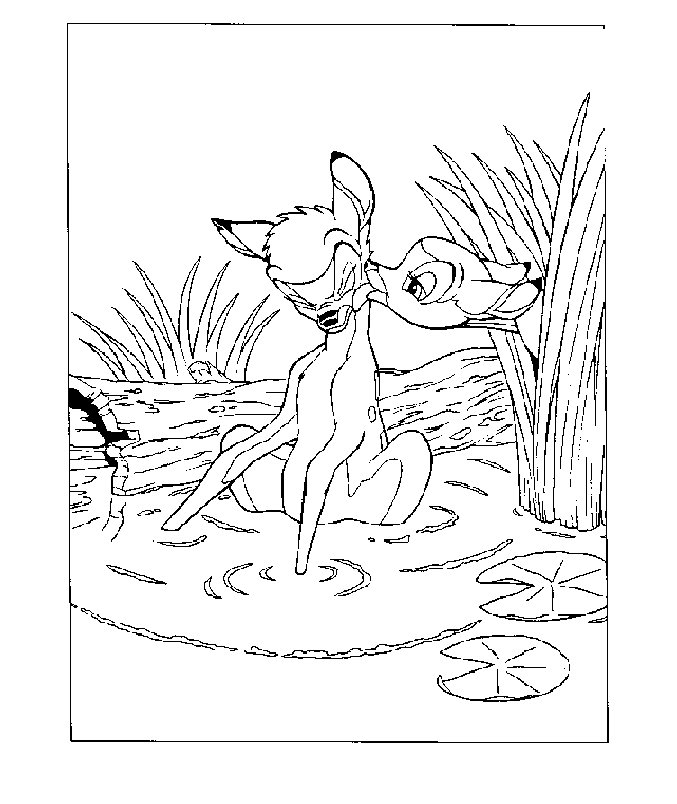 Dibujo para colorear: Bambi (Películas de animación) #128652 - Dibujos para Colorear e Imprimir Gratis