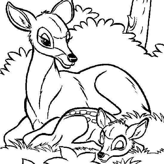 Dibujo para colorear: Bambi (Películas de animación) #128656 - Dibujos para Colorear e Imprimir Gratis