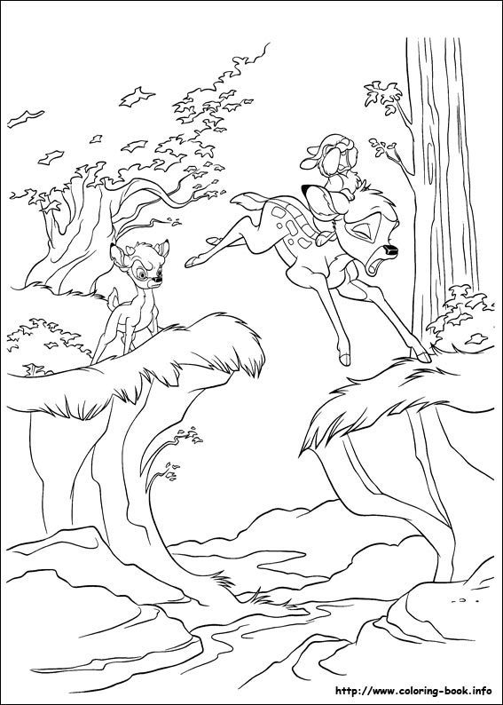 Dibujo para colorear: Bambi (Películas de animación) #128661 - Dibujos para Colorear e Imprimir Gratis