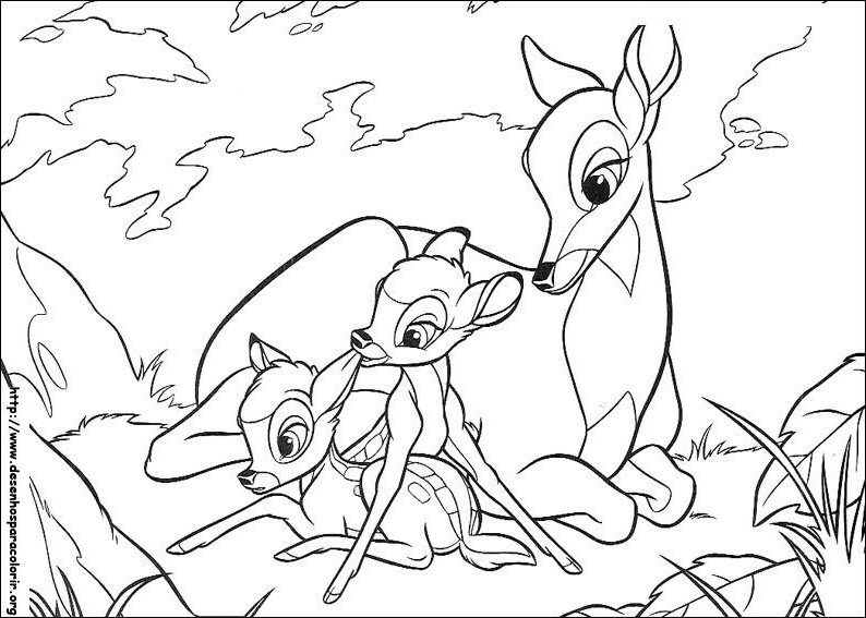 Dibujo para colorear: Bambi (Películas de animación) #128665 - Dibujos para Colorear e Imprimir Gratis