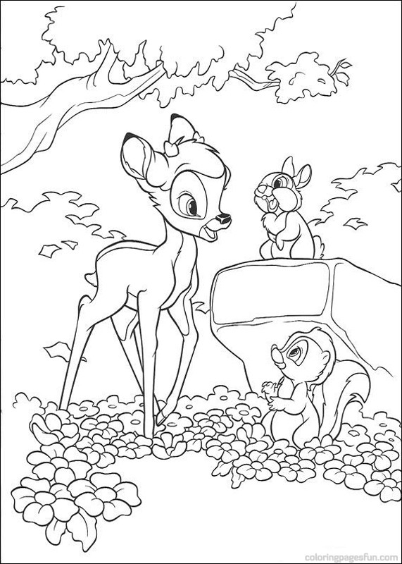 Dibujo para colorear: Bambi (Películas de animación) #128674 - Dibujos para Colorear e Imprimir Gratis