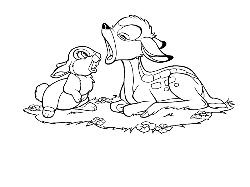 Dibujo para colorear: Bambi (Películas de animación) #128675 - Dibujos para Colorear e Imprimir Gratis