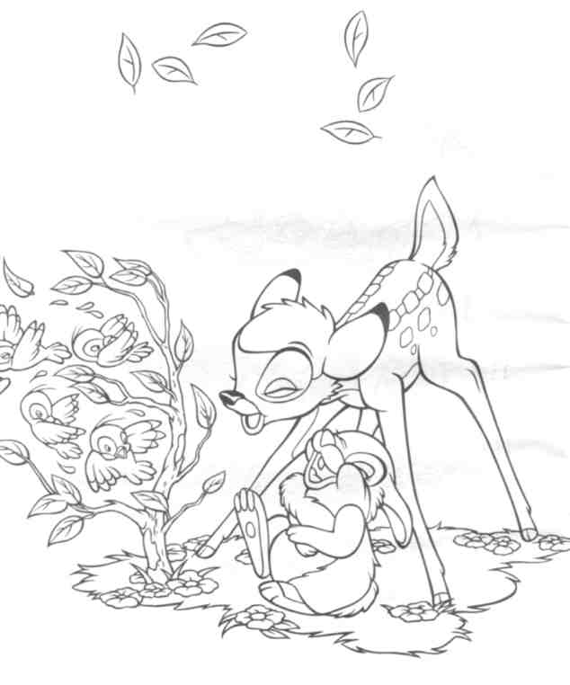 Dibujo para colorear: Bambi (Películas de animación) #128681 - Dibujos para Colorear e Imprimir Gratis