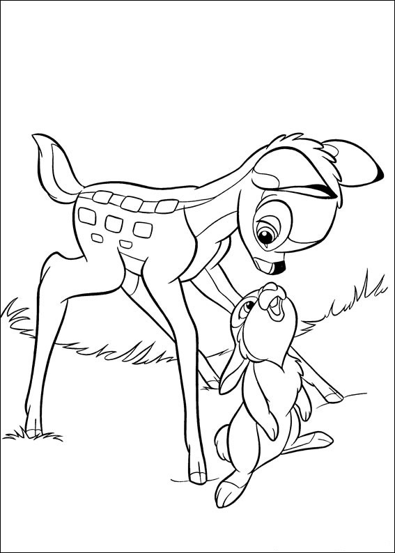 Dibujo para colorear: Bambi (Películas de animación) #128693 - Dibujos para Colorear e Imprimir Gratis