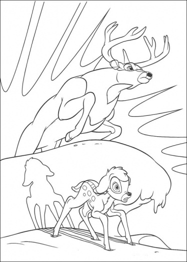 Dibujo para colorear: Bambi (Películas de animación) #128696 - Dibujos para Colorear e Imprimir Gratis