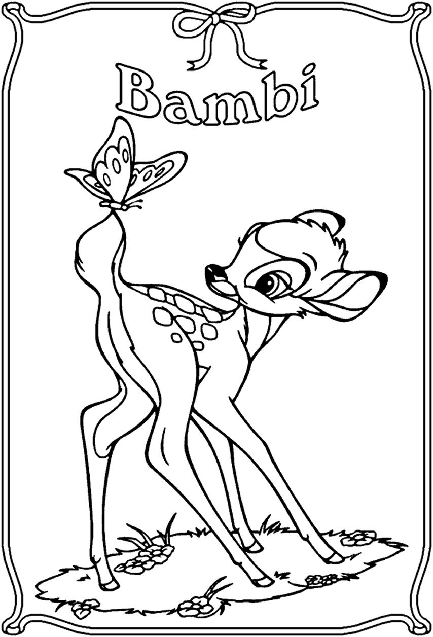 Dibujo para colorear: Bambi (Películas de animación) #128698 - Dibujos para Colorear e Imprimir Gratis