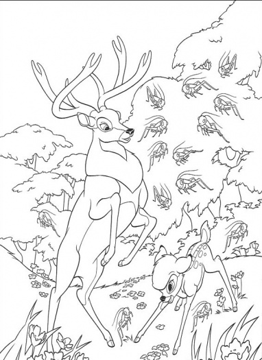 Dibujo para colorear: Bambi (Películas de animación) #128705 - Dibujos para Colorear e Imprimir Gratis