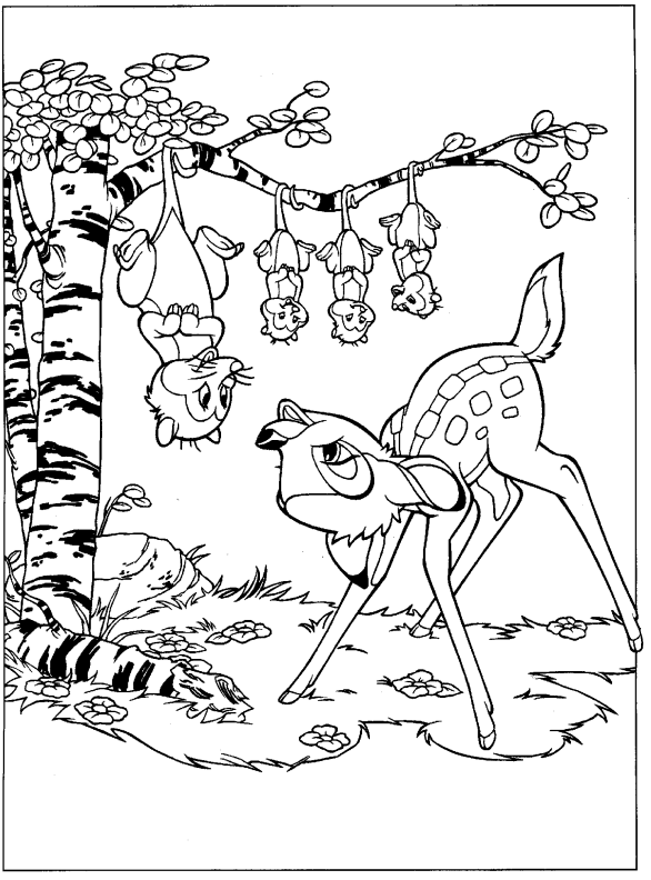 Dibujo para colorear: Bambi (Películas de animación) #128713 - Dibujos para Colorear e Imprimir Gratis