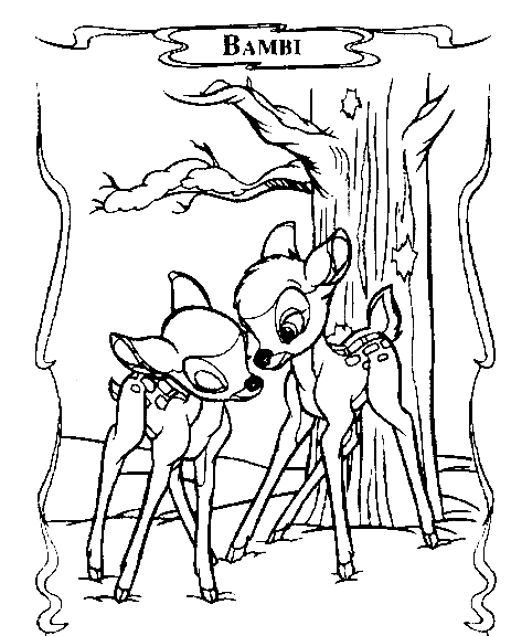 Dibujo para colorear: Bambi (Películas de animación) #128715 - Dibujos para Colorear e Imprimir Gratis