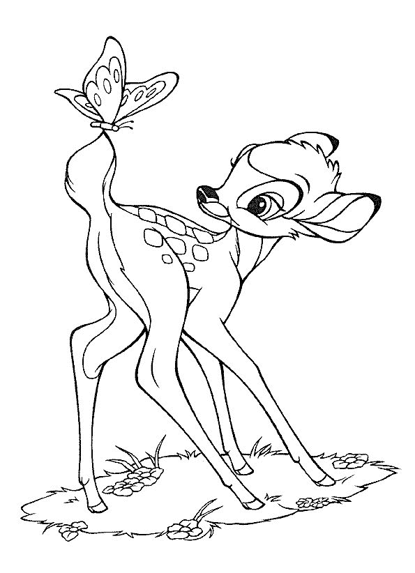 Dibujo para colorear: Bambi (Películas de animación) #128721 - Dibujos para Colorear e Imprimir Gratis