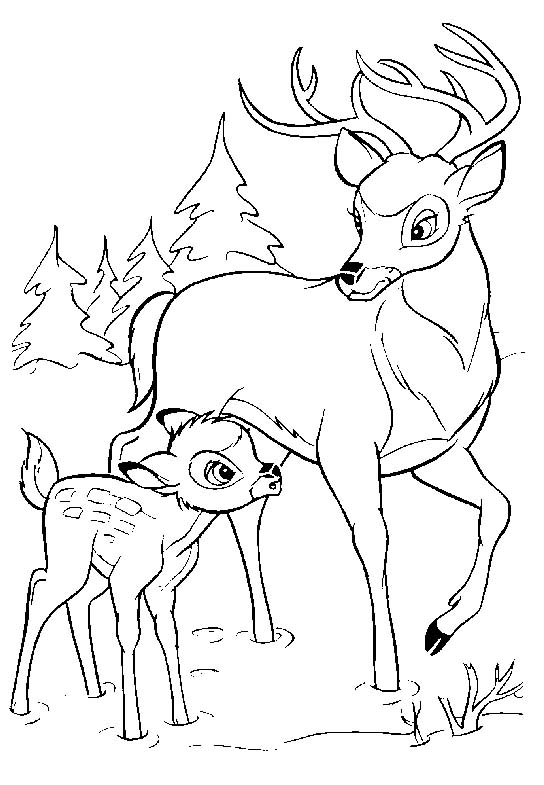 Dibujo para colorear: Bambi (Películas de animación) #128725 - Dibujos para Colorear e Imprimir Gratis