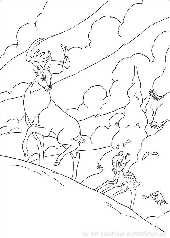 Dibujo para colorear: Bambi (Películas de animación) #128726 - Dibujos para Colorear e Imprimir Gratis