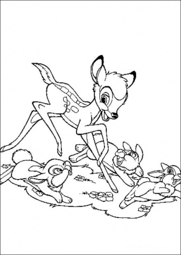 Dibujo para colorear: Bambi (Películas de animación) #128734 - Dibujos para Colorear e Imprimir Gratis