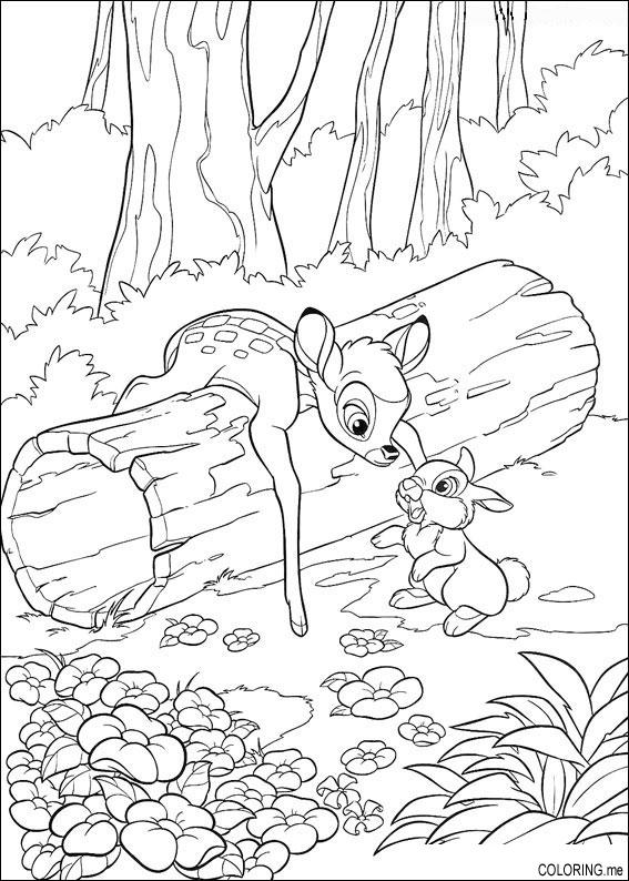 Dibujo para colorear: Bambi (Películas de animación) #128737 - Dibujos para Colorear e Imprimir Gratis